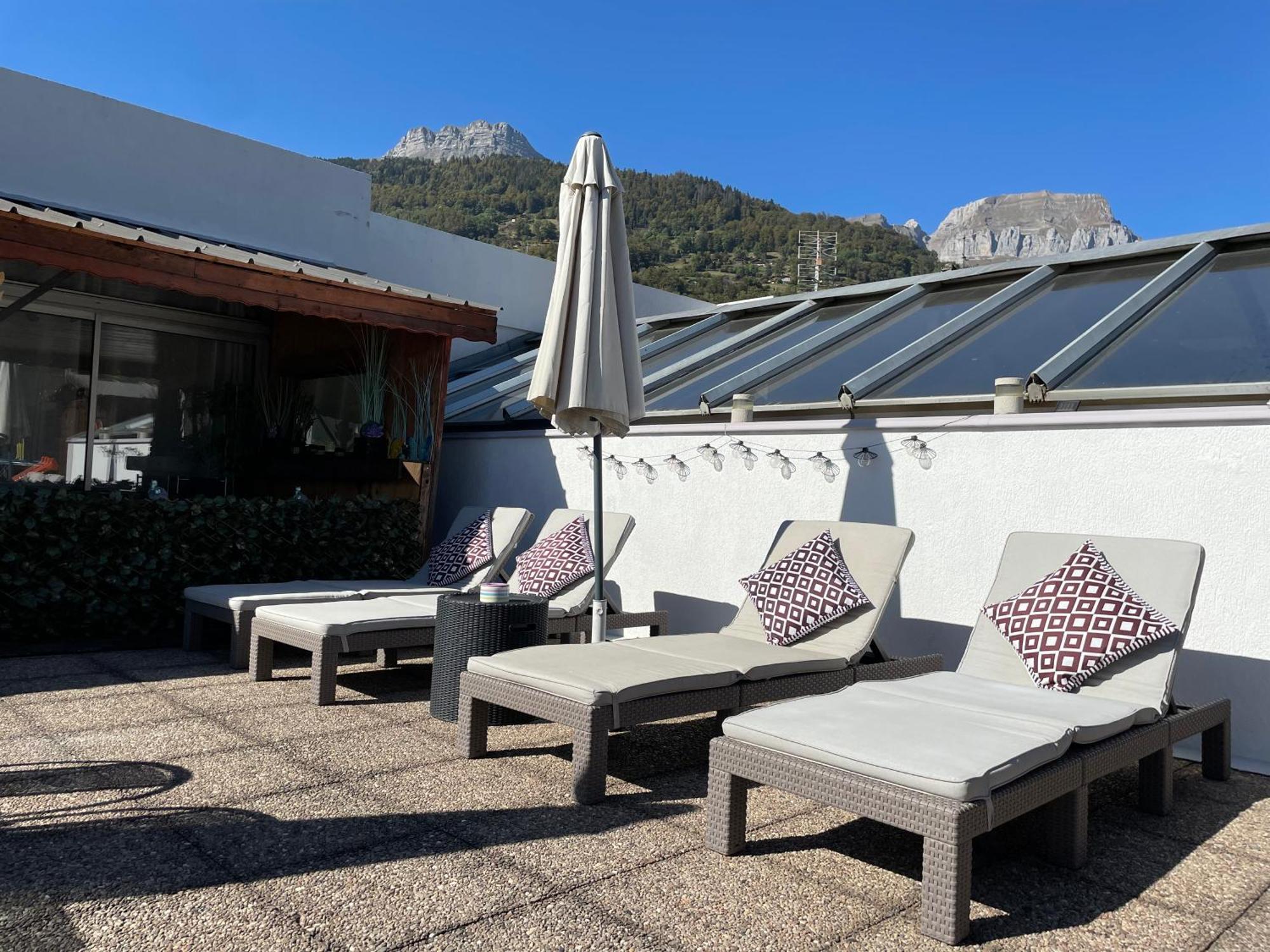 Rooftop 1 - Jacuzzi privé au pied du Monte-blanco Sallanches Exterior foto