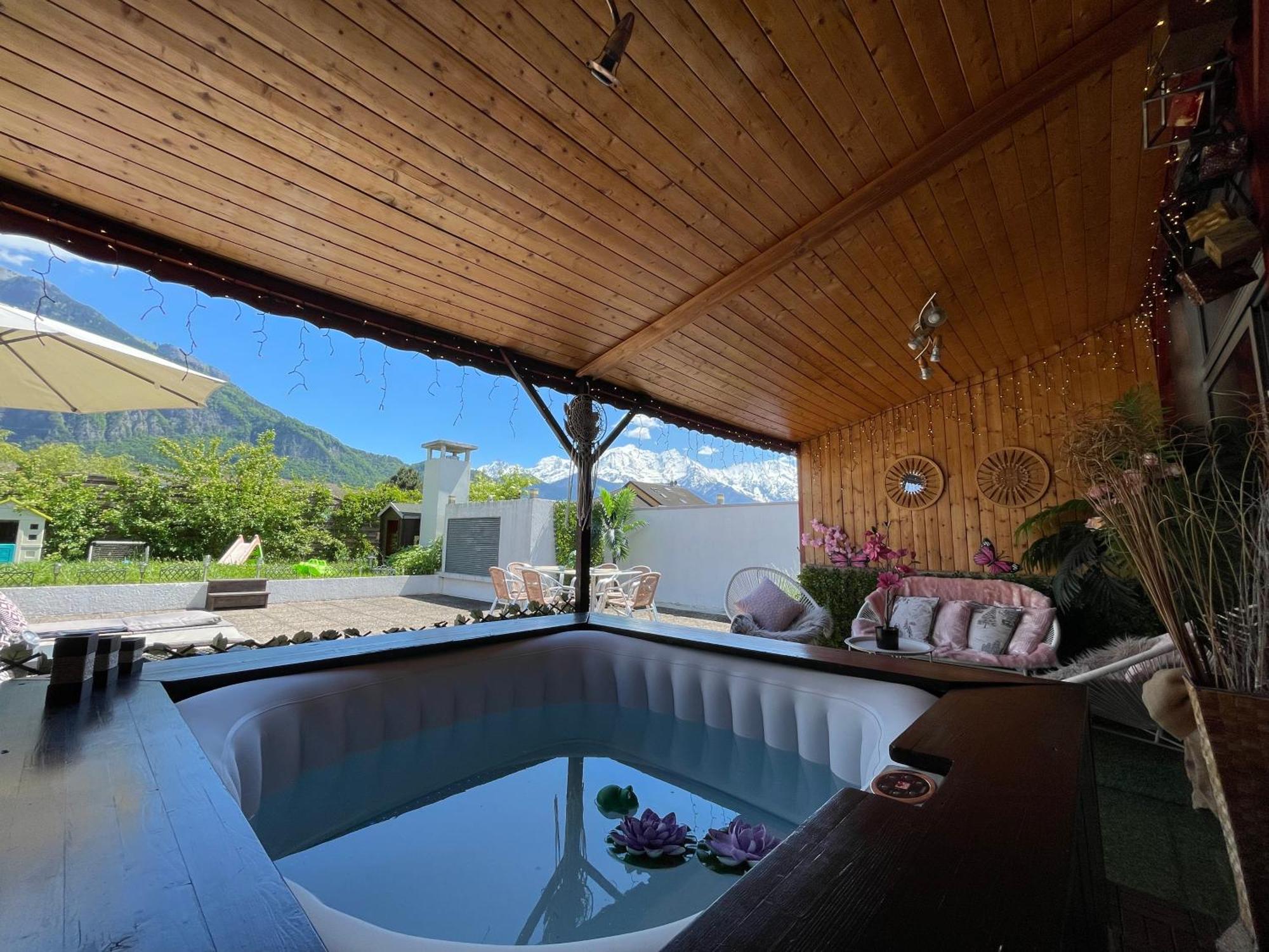 Rooftop 1 - Jacuzzi privé au pied du Monte-blanco Sallanches Exterior foto